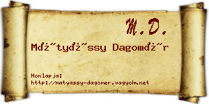 Mátyássy Dagomér névjegykártya